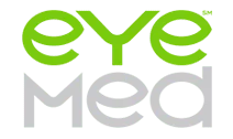 EyeMed logo featuring green and gray text, representing vision care services relevant to Eyes On Park's eye care offerings.